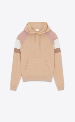 YSL Saint Laurent Hoodie Beige Rosa | JEZ923657