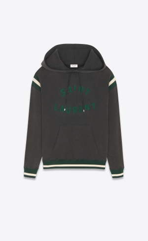 YSL Saint Laurent Hoodie Svarta Gröna | WLY627593