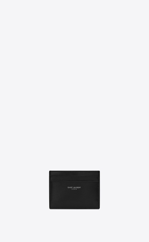 YSL Saint Laurent Paris Credit Card Case In Smooth Läder Svarta | FZV690531
