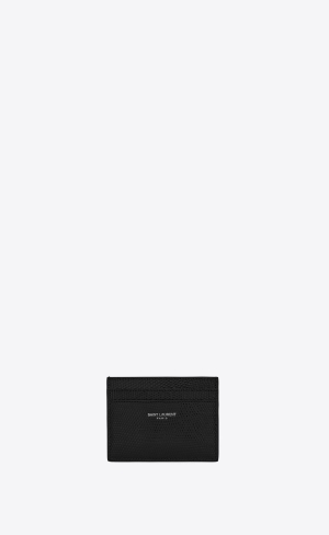 YSL Saint Laurent Paris Credit Card Case In Lizard Svarta | KFZ025348