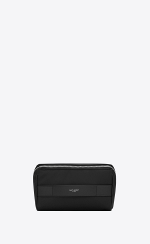YSL Saint Laurent Paris Cube Trousse In Econyl® Regenerated Nylon Svarta | CXQ687125
