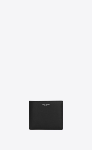 YSL Saint Laurent Paris East/West Wallet In Smooth Läder Svarta | LKG907528