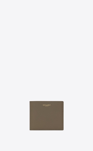YSL Saint Laurent Paris East/West Wallet In Grain De Poudre Embossed Läder Ljus | UEW032956