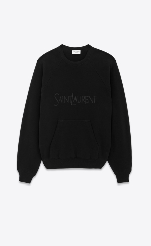 YSL Saint Laurent Raglan Sweatshirt Noir | FTQ687039
