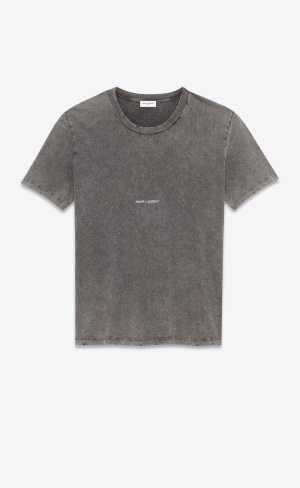 YSL Saint Laurent Rive Gauche Destroyed T-shirt Svarta | AIC406725