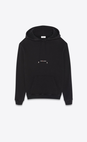 YSL Saint Laurent Rive Gauche Hoodie Svarta | XNY230647