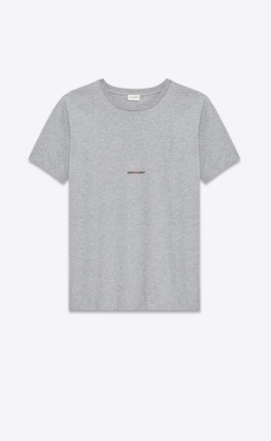 YSL Saint Laurent Rive Gauche T-shirt Grå | UJI230547