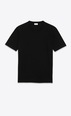 YSL Saint Laurent T-shirt In Bomull Svarta | JKL873612