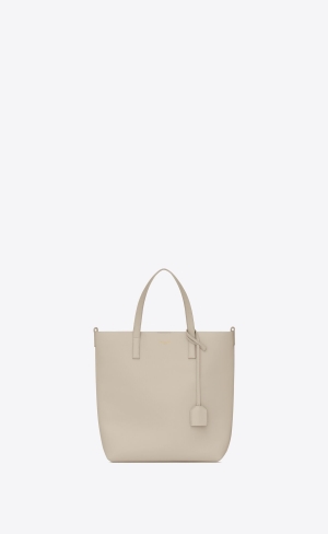 YSL Shopping Saint Laurent Toy In Supple Läder Blanc Vintage | RGA097564