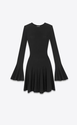 YSL Skater Klänning In Knit Svarta | SUH825063