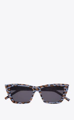YSL Sl 276 Mica Lila Leopard Grå | EIL536140