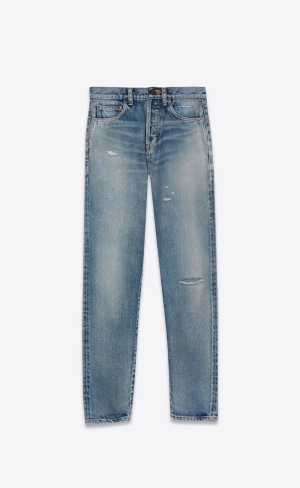 YSL Slim-fit Jeans Blå | NTQ349257