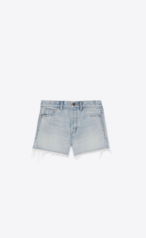 YSL Slim-fit Shorts Blå | MDK953182