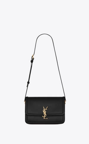 YSL Solferino Medium Satchel In Box Saint Laurent Läder Svarta | MVB429761