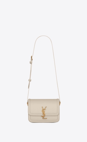 YSL Solferino Small Satchel In Box Saint Laurent Läder Blanc Vintage | AFM084915