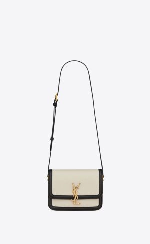 YSL Solferino Small Satchel In Box Saint Laurent Läder Blanc Vintage | JTB615342