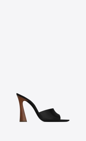 YSL Suite Mules In Smooth Läder Svarta | AHZ213069