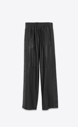 YSL Sweatpants In Lambskin Svarta | JRE153206