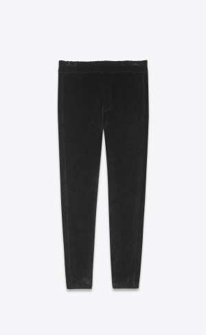 YSL Sweatpants In Velvet Jersey Noir | AIC325960
