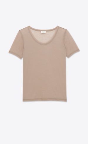 YSL T-shirt In Jersey Rosa | OWG403972