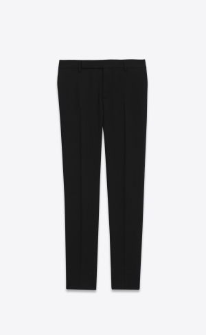 YSL Tailored Pants In Saint Laurent Gabardine Svarta | TIR461270