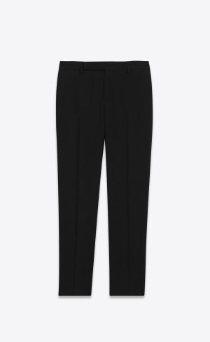 YSL Tailored Pants In Saint Laurent Gabardine Svarta | TXR957603
