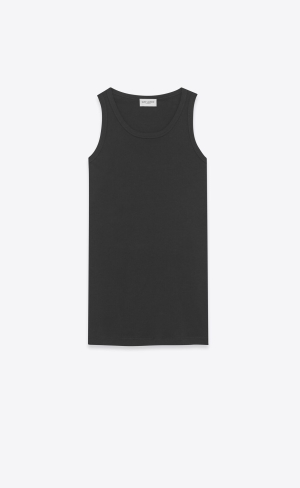 YSL Tank Top In Jersey Svarta | OEI680319