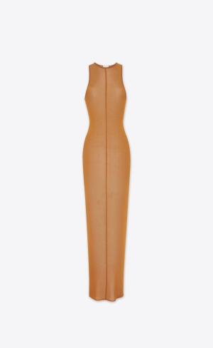 YSL Tank Top Klänning In Knit Ocre | WLC840359