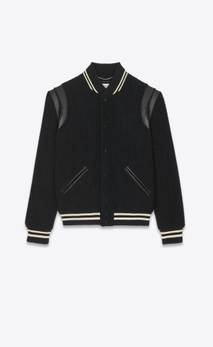 YSL Teddy Jacket In Ull Noir | FOU268753