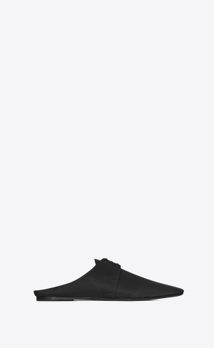 YSL Terence Mules In Shantung Svarta | UQD125680