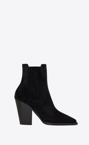 YSL Theo Chelsea Boots In Mocka Svarta | WZM637182