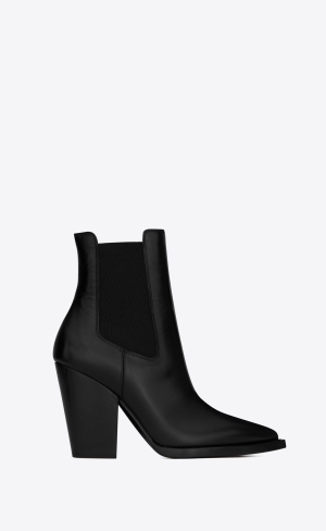 YSL Theo Chelsea Boots In Smooth Läder Svarta | YZC846570