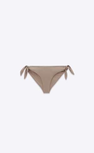 YSL Tie Bikini Bottoms Greige | UKR947230