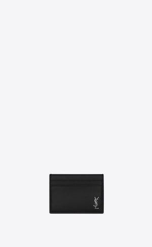 YSL Tiny Cassandre Card Case In Matte Läder Svarta | TGC456702