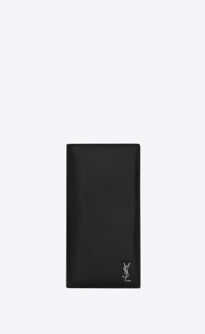 YSL Tiny Cassandre Continental Wallet In Matte Läder Svarta | VGU091278