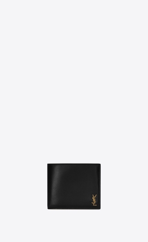YSL Tiny Cassandre East/West Wallet In Shiny Läder Svarta | KNE462315