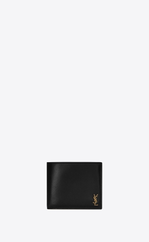 YSL Tiny Cassandre East/West Wallet With Coin Purse In Shiny Läder Svarta | TDM204817