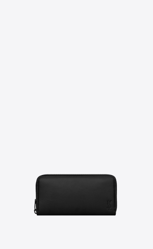 YSL Tiny Cassandre Zip-around Wallet In Matte Läder Svarta | MQS549128