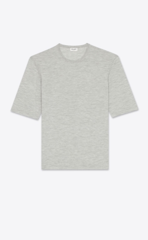 YSL Top In Cashmere, Ull And Silk Gris Chine | HJY219674