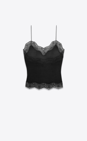 YSL Top In Jersey Voile Svarta | CVB984365