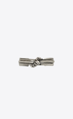 YSL Triple Knot Bracelet In Metal Silver | IRN135270