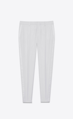 YSL Tuxedo Pants In Grain De Poudre Shell | HAE432805