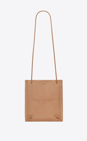 YSL Universite Platta Crossbody Bag In Smooth Läder Orange | LXA085163