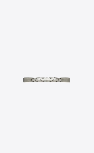 YSL V Bracelet In Metal Silver | FYQ704193