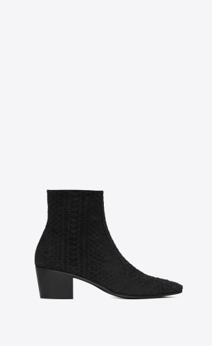 YSL Vassili Zipped Boots In Python Svarta | HDT674530