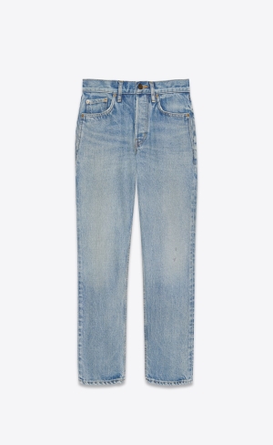 YSL Venice Cropped Jeans Ljus | ZOU287694