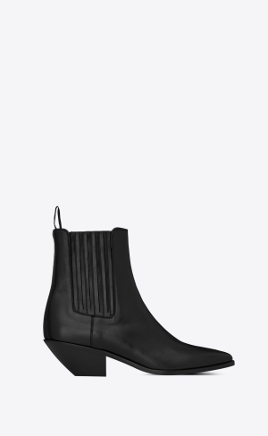 YSL West Chelsea Boots In Smooth Läder Svarta | VJL462175