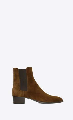 YSL Wyatt Chelsea Boots In Mocka Land | NKD457231